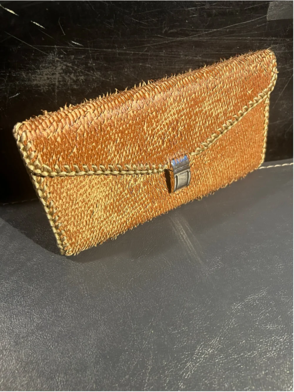 Women's Unbranded Clutch Wallet One Size Brown Gold